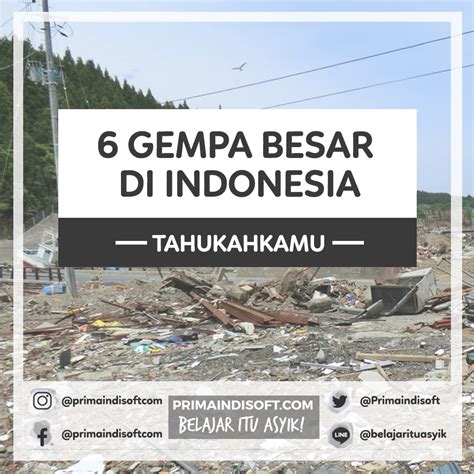 gempa bumi yang pernah terjadi di indonesia